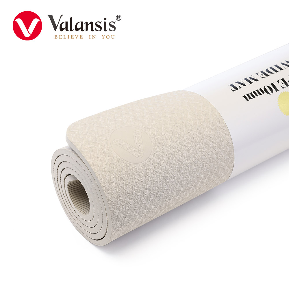 밸런시스 TPE 10mm 와이드 매트 소프트베이지 요가 운동 필라테스 스트레칭 홈트레이닝