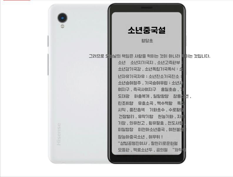 하이센스 A5 이북리더기 잉크 화면 있는 독서 학생 눈 보호 e-ink 스마트폰 블랙(F1 오리지널) 32GB - 상세 이미지 3