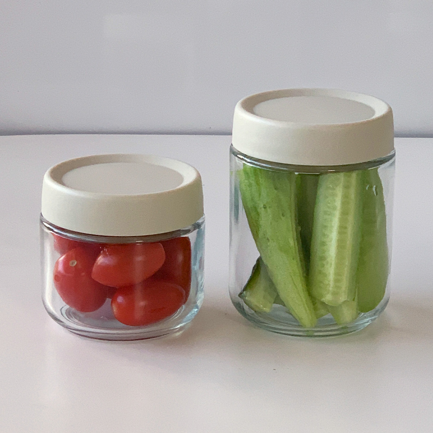 1+1 밀프랩 샐러드 보관 유리용기 유리병 도시락통 밀폐 전자레인지 용기 500ml - 상세 이미지 4
