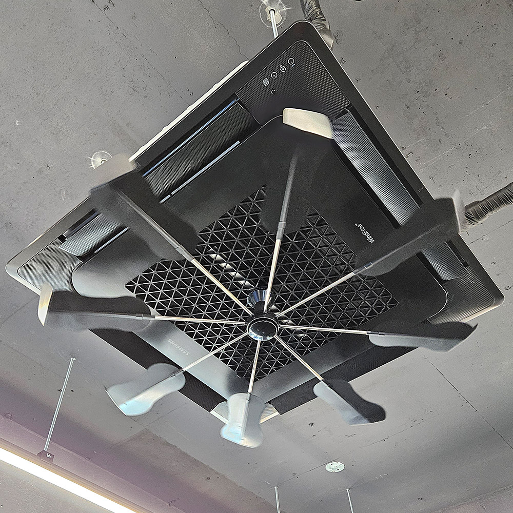 대한민국 제조 올트팬프로 블랙 천장형 에어컨바람막이 시스템 에어컨 바람개비 날개 실링팬 - 상세 이미지 5