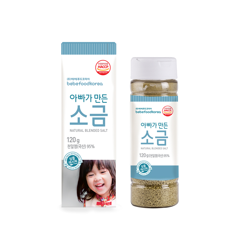 베베푸드 아빠가 만든 소금 120g 천일염 120g 1개 : 헬로우먼데이