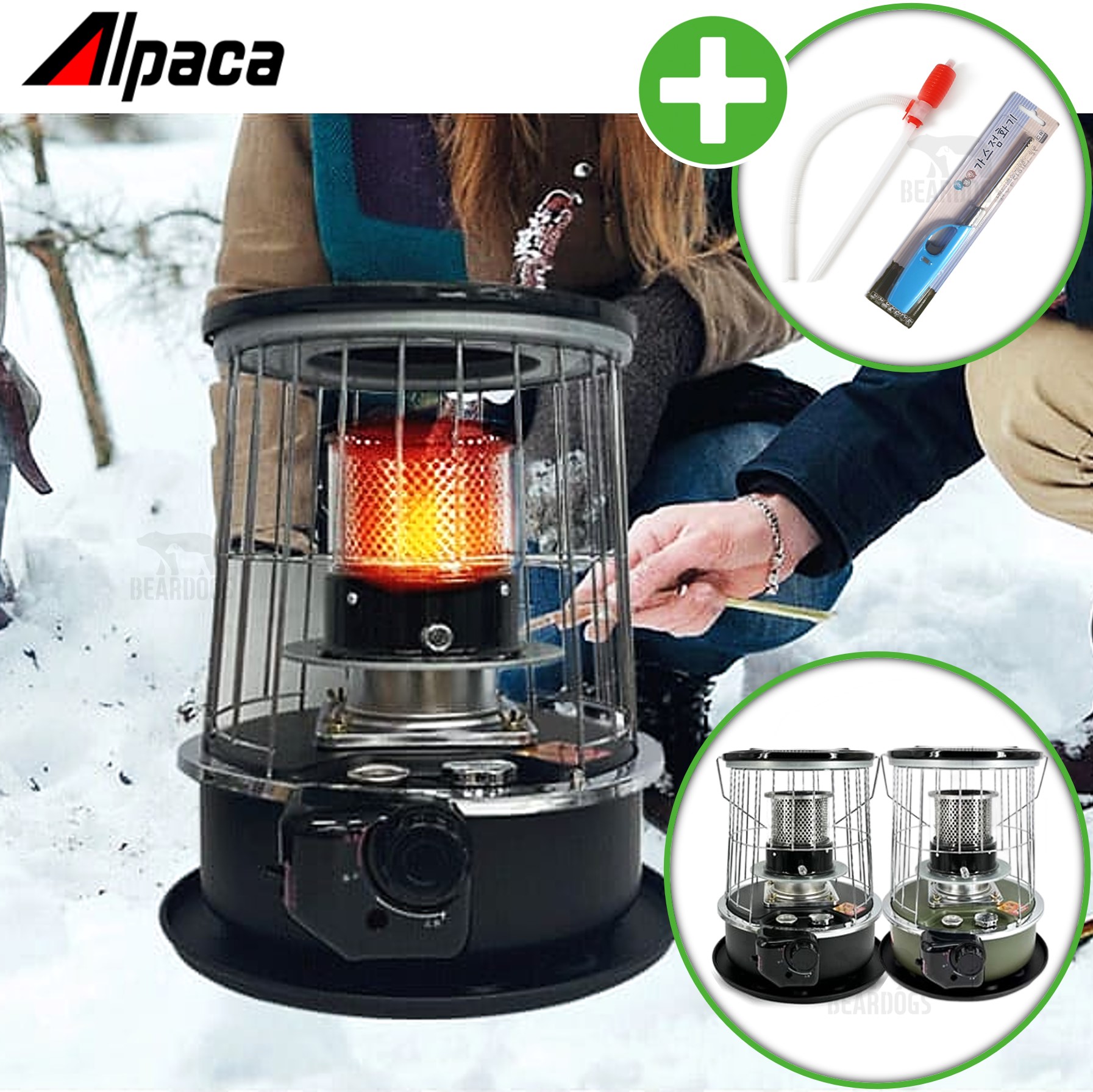 알파카 난로 태서 전기 TS-88S 콤팩트 등유 캠핑 심지난로 본품