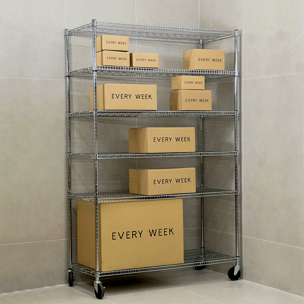 무볼트 철제 수납 선반 시스템 선반장 다용도실 조립 펜트리 앵글장 100 60X35 2단