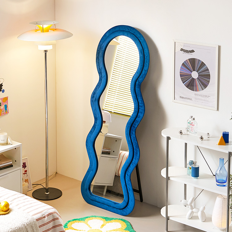 e스마트 인테리어 스탠드거울 현관 물결 웨이브 와이드 전신거울 대형