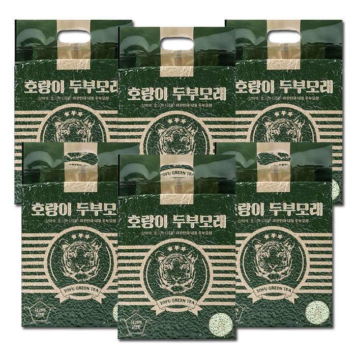 호랑이 두부모래 7L x 6개 녹차 고양이모래 제품 이미지