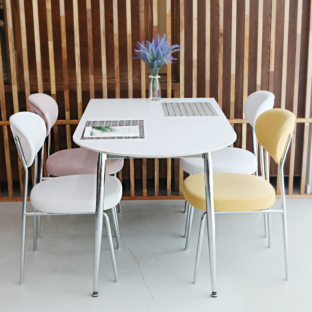 세레스 반타원 4인용식탁 세트 세라믹식탁 포세린 1200 의자2 벤치