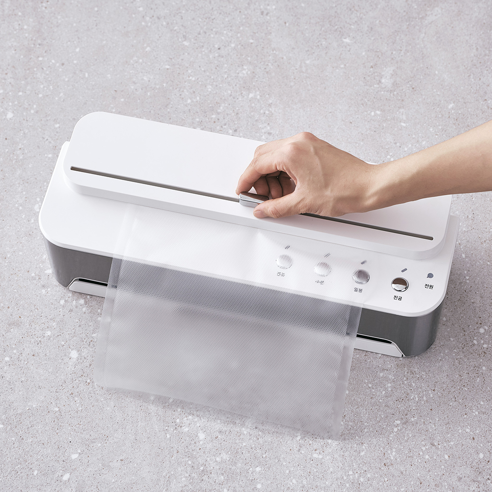 [욱셰프Pick] 위즈웰 가정용 진공포장기 버튼식 실링기 비닐 팩 고기 압축기 WH6030