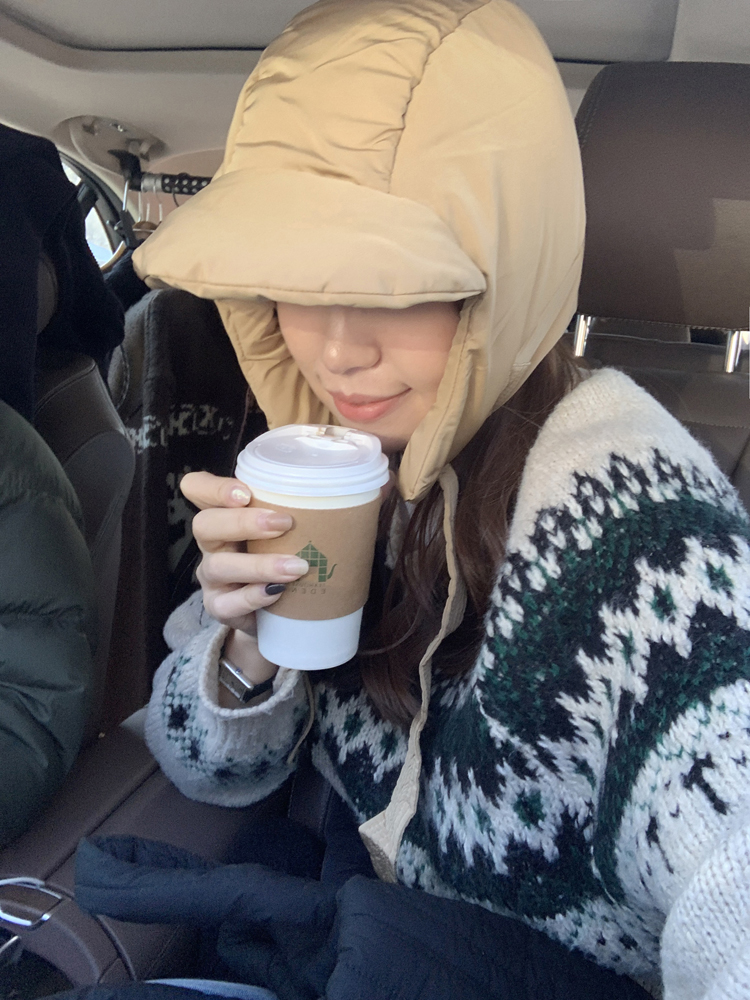 겨울 패딩 털모자 귀마개 방한모 귀달이햇 이어머프 캡 귀도리햇 스키 군밤모자 장수 방한모자 - 상세 이미지 3