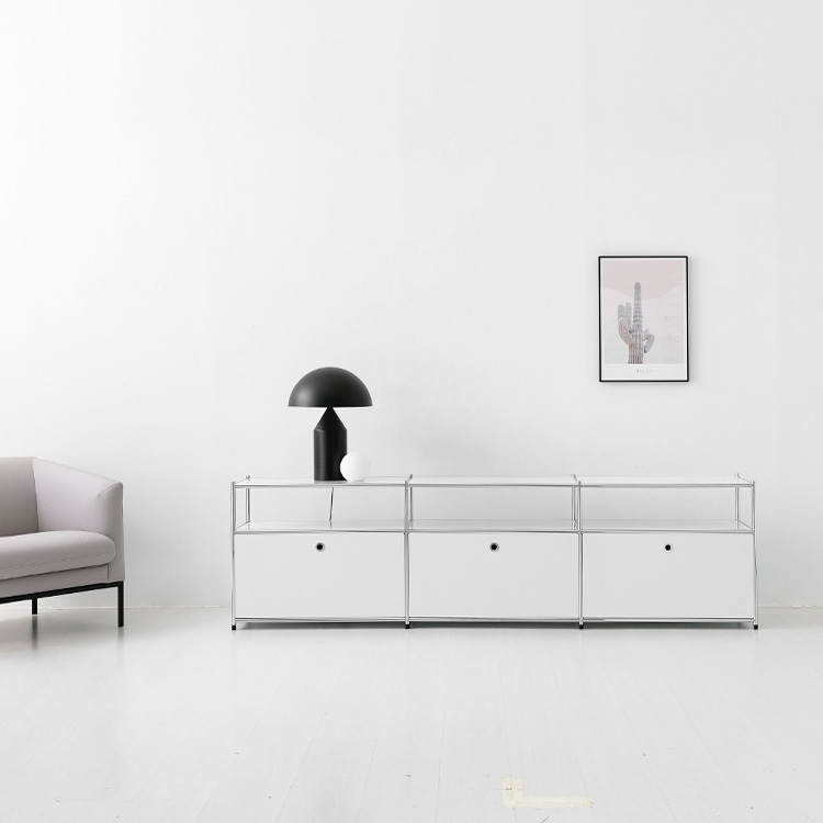 심플리 3x2 수납장 3문 BC143 2260mmx400mm658mm, 2단, 퓨어화이트 8011.4740 - 상세 이미지 4