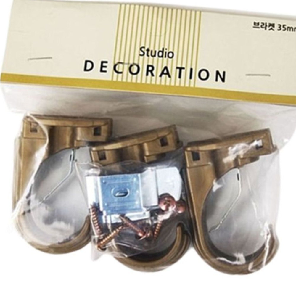 3P 커텐소품 커튼세트 커텐 브라켓세트 35mm 커튼소품 엔틱 브라켓 커튼