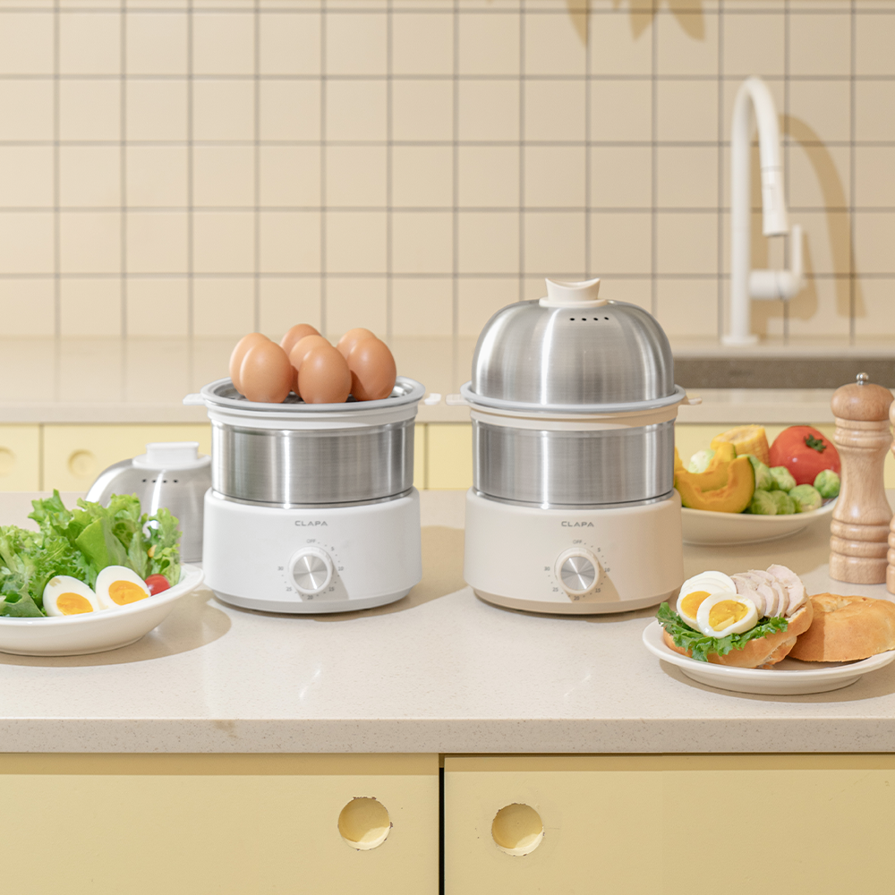 [26년형] 클래파 계란찜기 올스텐 완벽세척 2단 계란삶는 기계 호빵 고구마 완숙 에그쿠커