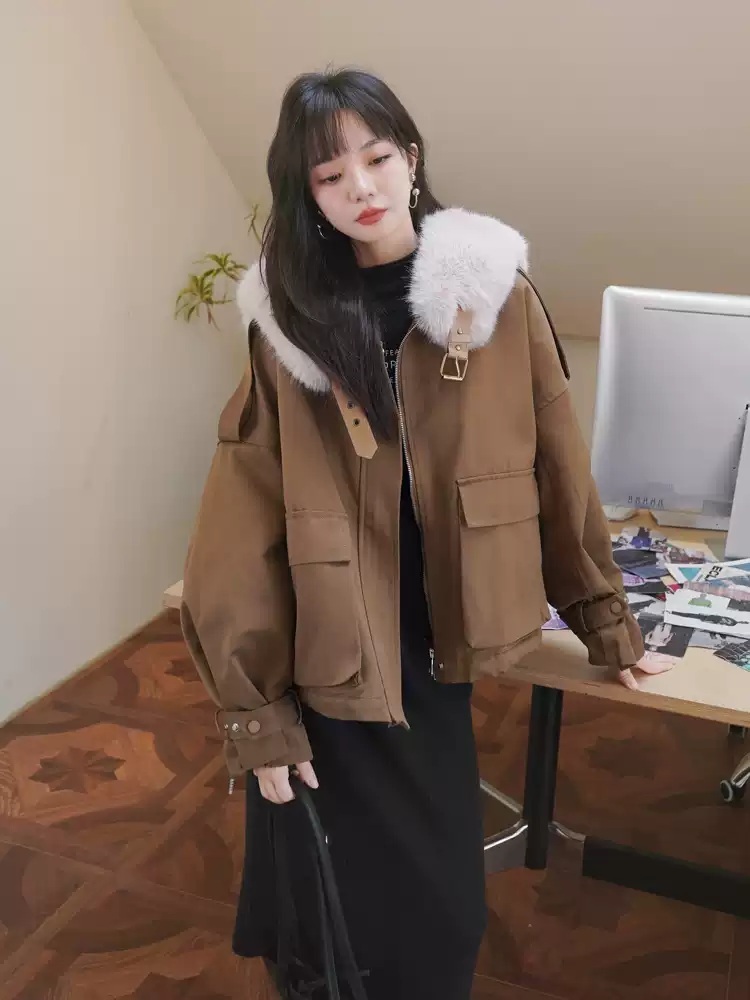 퍼카라 루즈핏 자켓 - 상세 이미지 2