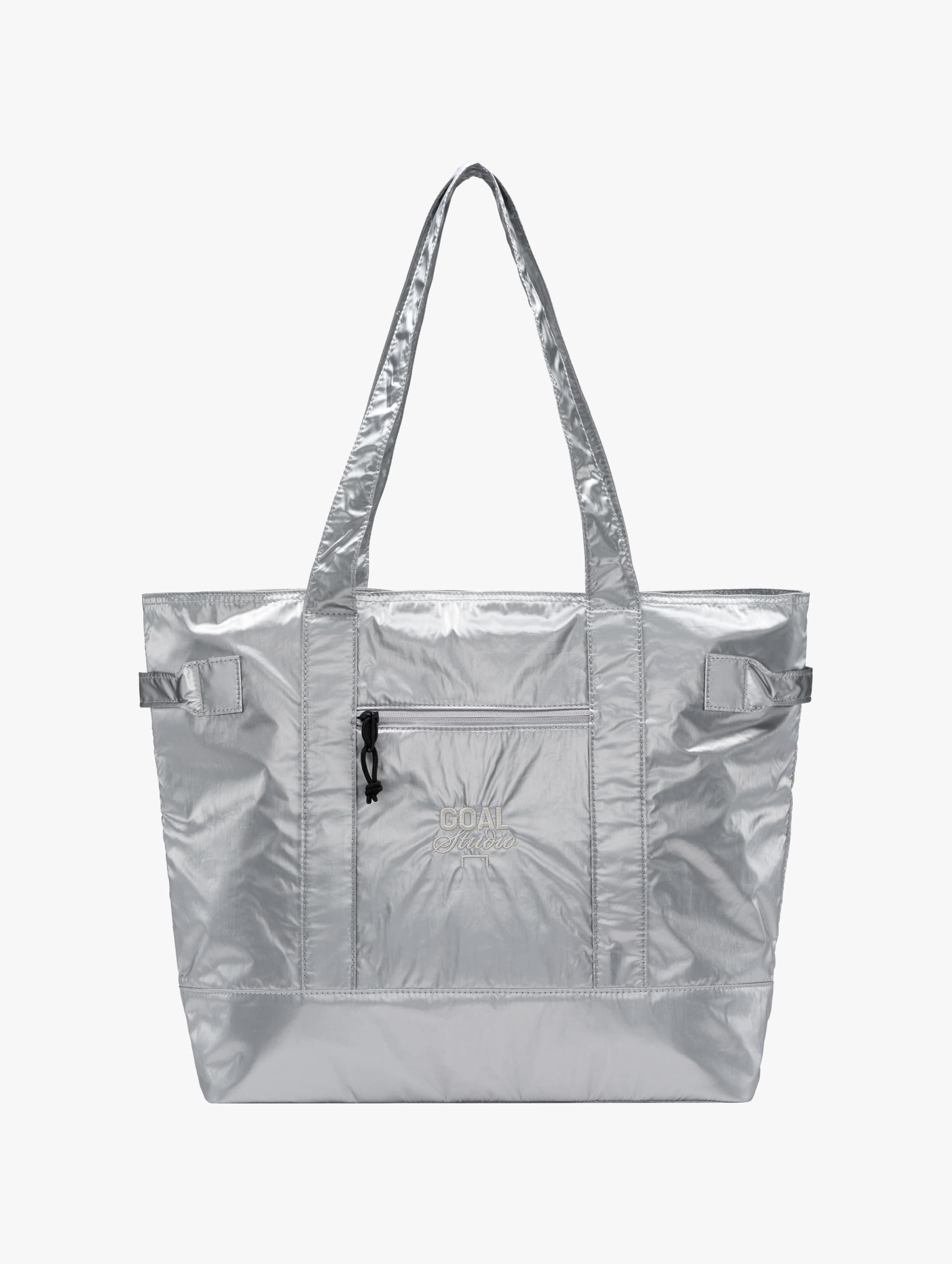 GLOSSY TOTE BAG-SILVER - 상품 이미지