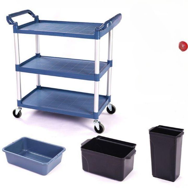 이동식 손수레 핸드카트 쇼핑카트 수레 호텔 음식 그릇 상업용 레스토랑 3층 배달 야채 카트 2층 중형 무음 바퀴 표준 구성