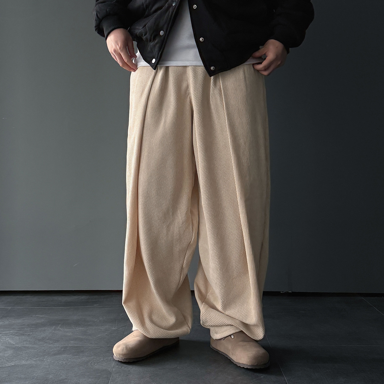 벌룬팬츠 남자코듀로이팬츠 와이드팬츠 골덴바지 - 상세 이미지 2