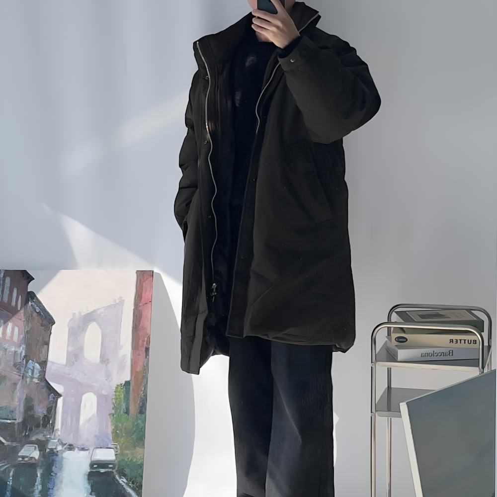 개파카 역시즌패딩 정장패딩 직장인패딩 - 메인 이미지