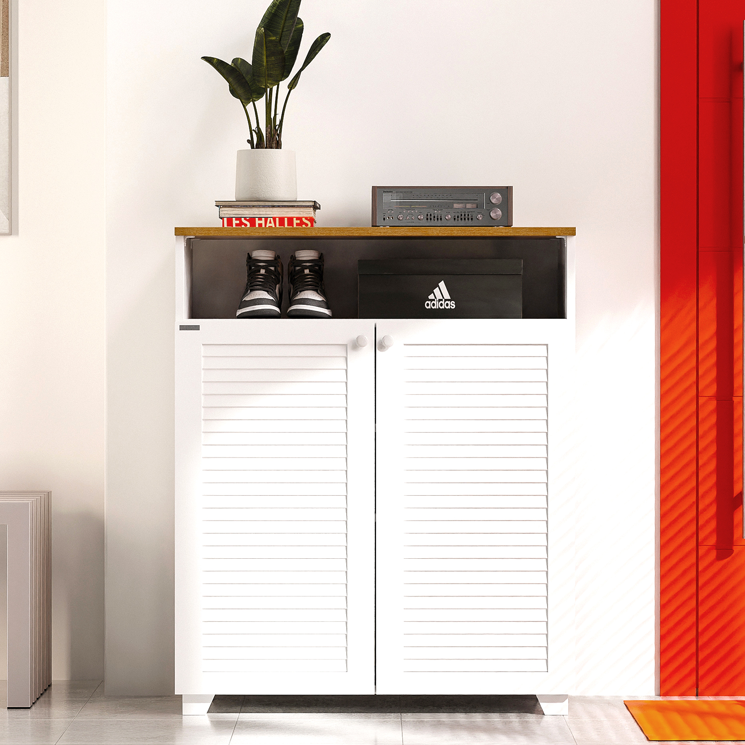 화이트 수납장 800 복도 수납장 4단 베란다장 미니 화장실 앞 수납장