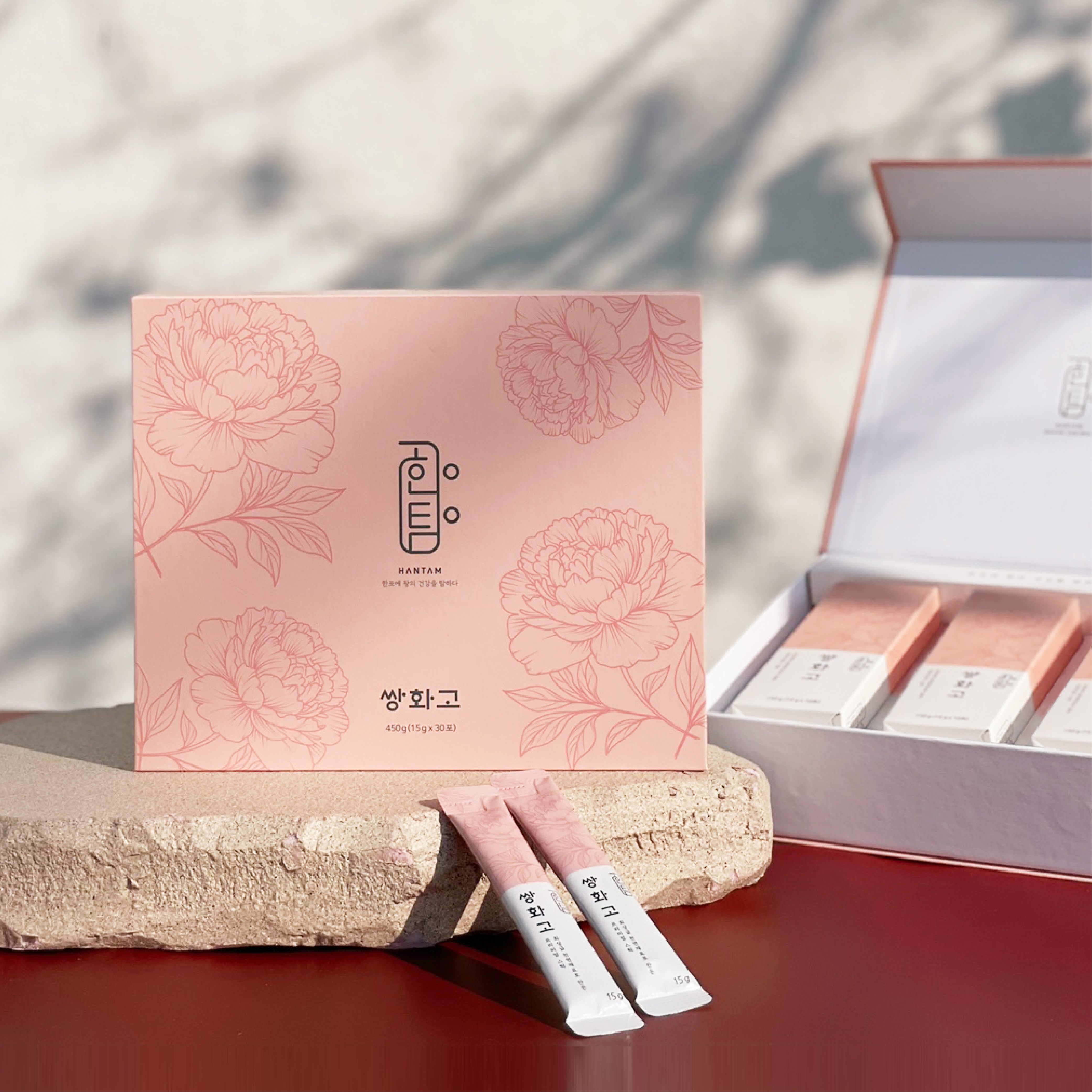 쌍화차 한탐 쌍화고스틱 추석명절 부모님선물 쌍화차 30포 450g - 상품 이미지