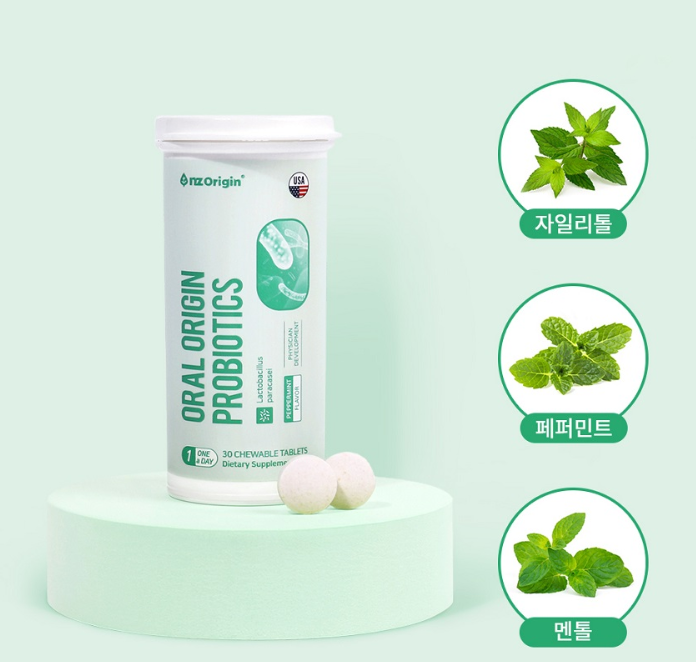 구강유산균 oracmu 애플민트맛 텐티오클린 잇몸유산균 입냄새 제거 30정 - 상세 이미지 2