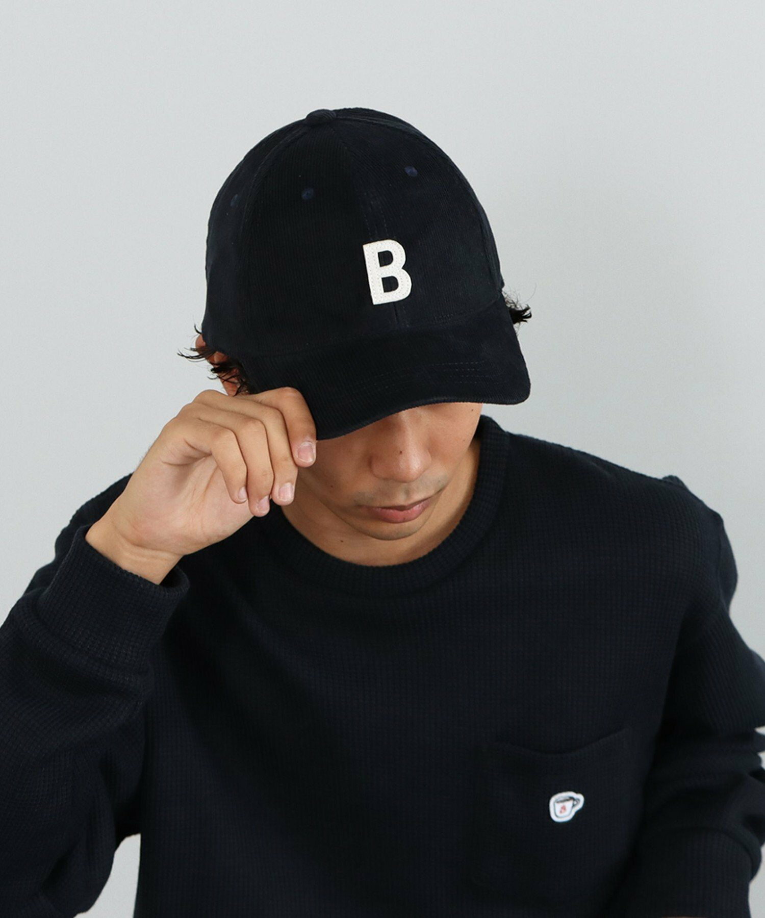 빔즈 BEAMS HEART 펠트 B로고 캡 모자 2컬러 네이비 블랙 - 상세 이미지 2