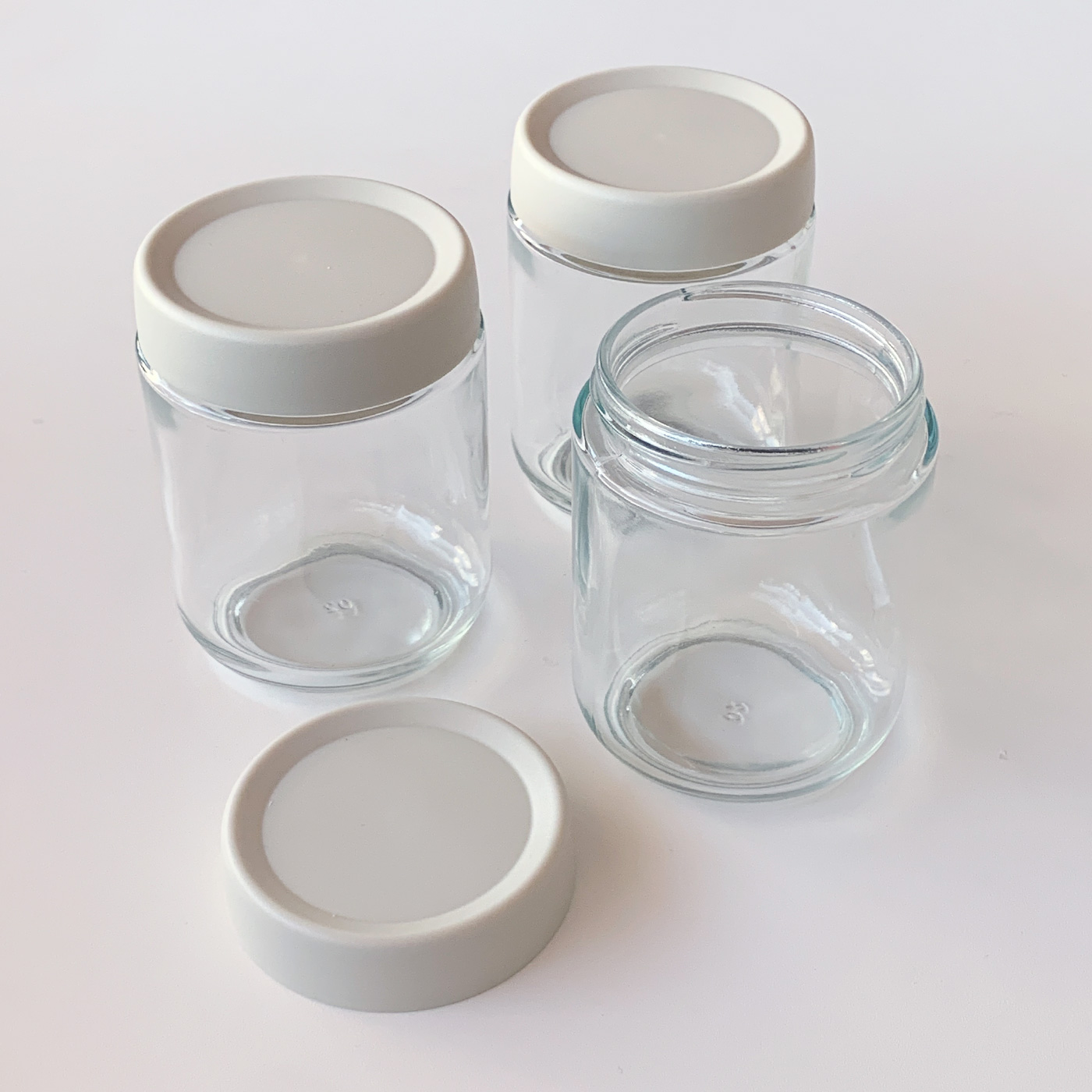 1+1 밀프랩 샐러드 보관 유리용기 유리병 도시락통 밀폐 전자레인지 용기 500ml - 상세 이미지 2
