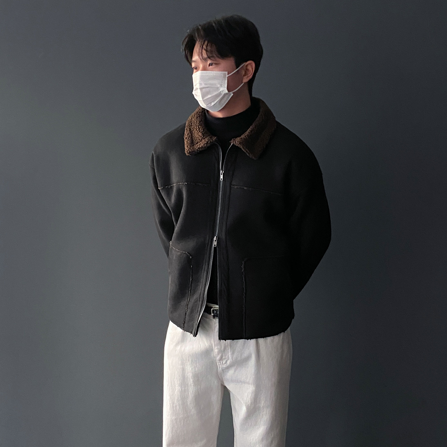 남자무스탕 무스탕자켓 스웨이드자켓 - 상세 이미지 4
