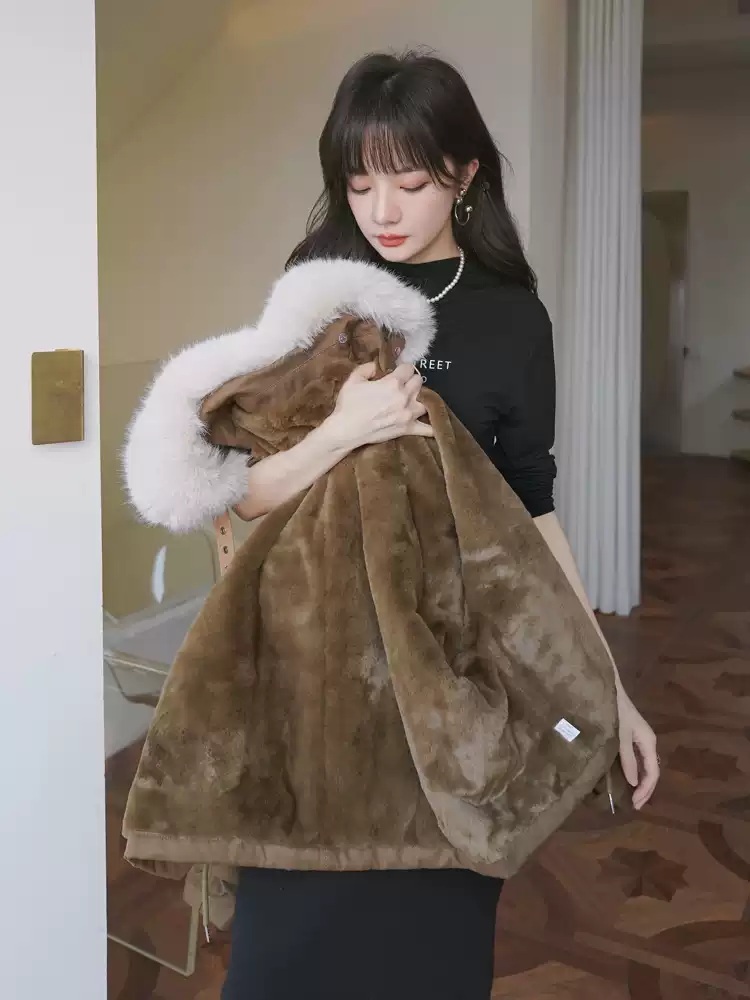 퍼카라 루즈핏 자켓 - 상세 이미지 3