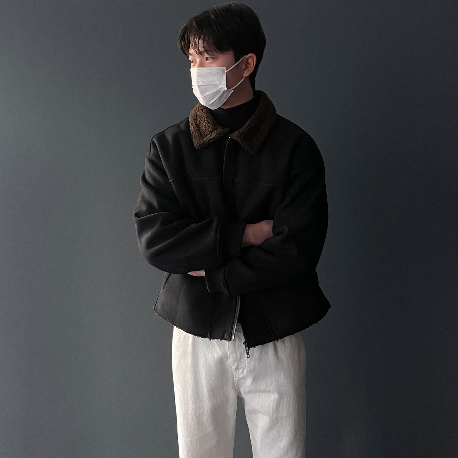 남자무스탕 무스탕자켓 스웨이드자켓 - 상세 이미지 2