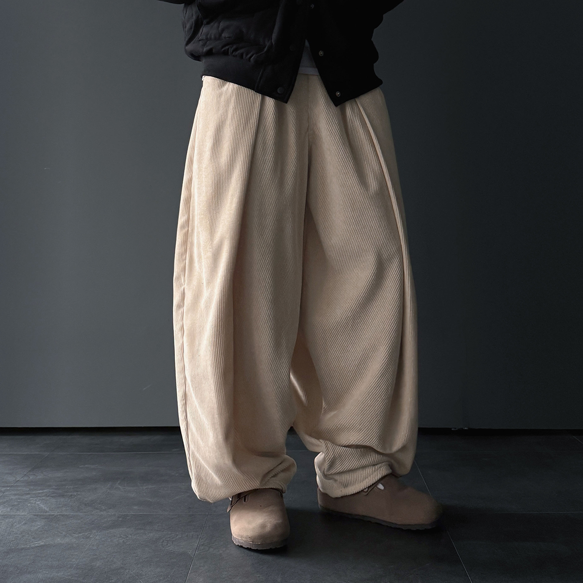 벌룬팬츠 남자코듀로이팬츠 와이드팬츠 골덴바지 - 상품 이미지