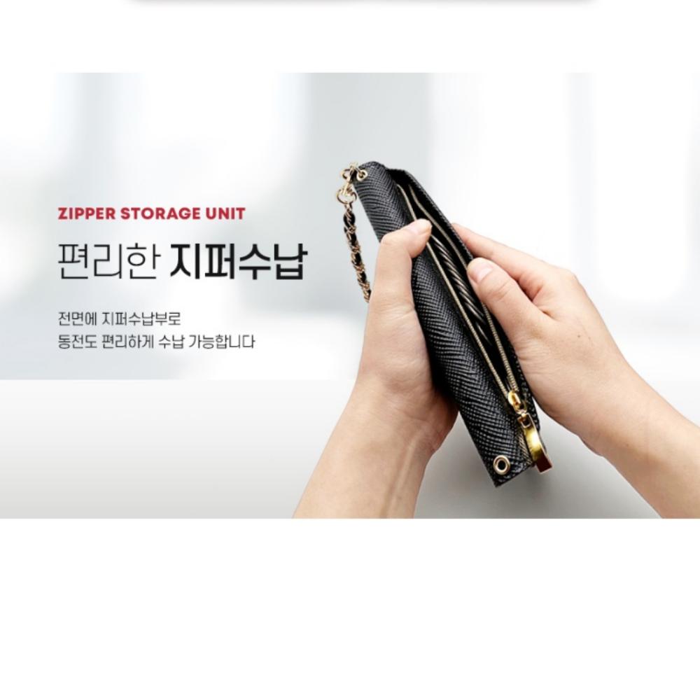 LG Q6 LGM-X600L 지갑 케이스 소가죽 카이잔 - 상세 이미지 4