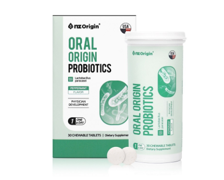 구강유산균 oracmu 애플민트맛 텐티오클린 잇몸유산균 입냄새 제거 30정 - 상품 이미지