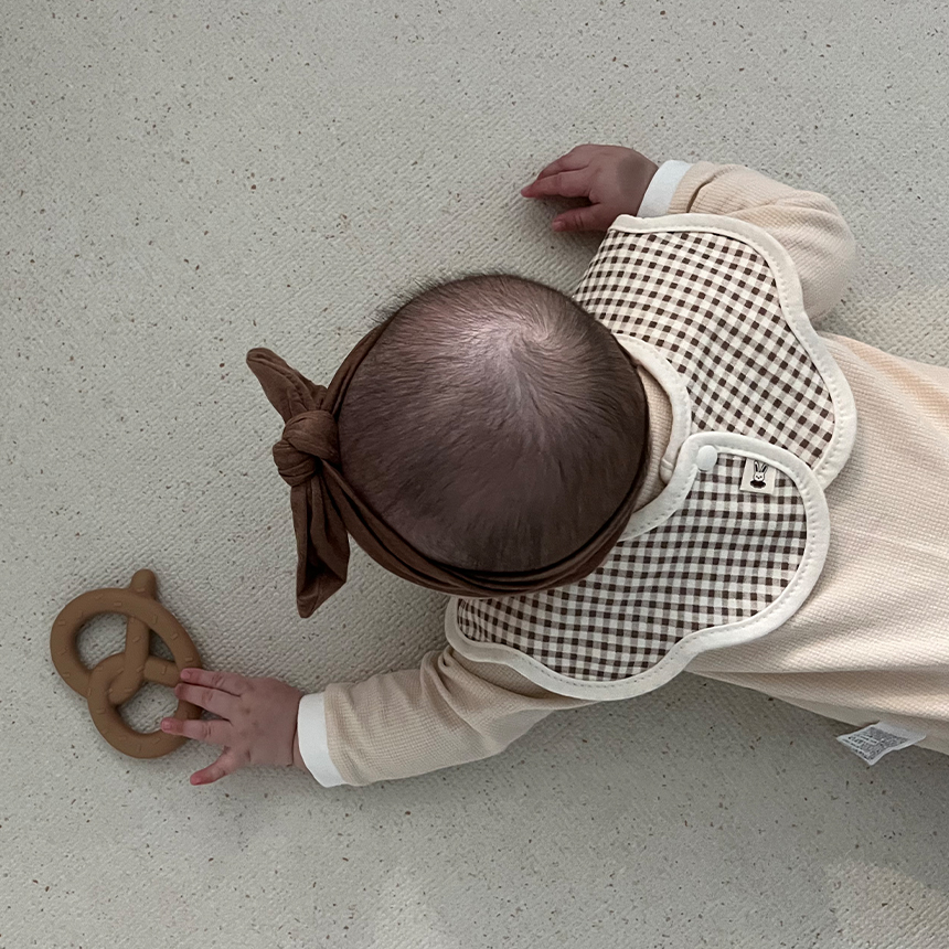 바니블라썸 턱받이 아기 빕 신생아 유아 이유식턱받이 침받이 사계절롤링 미니도트