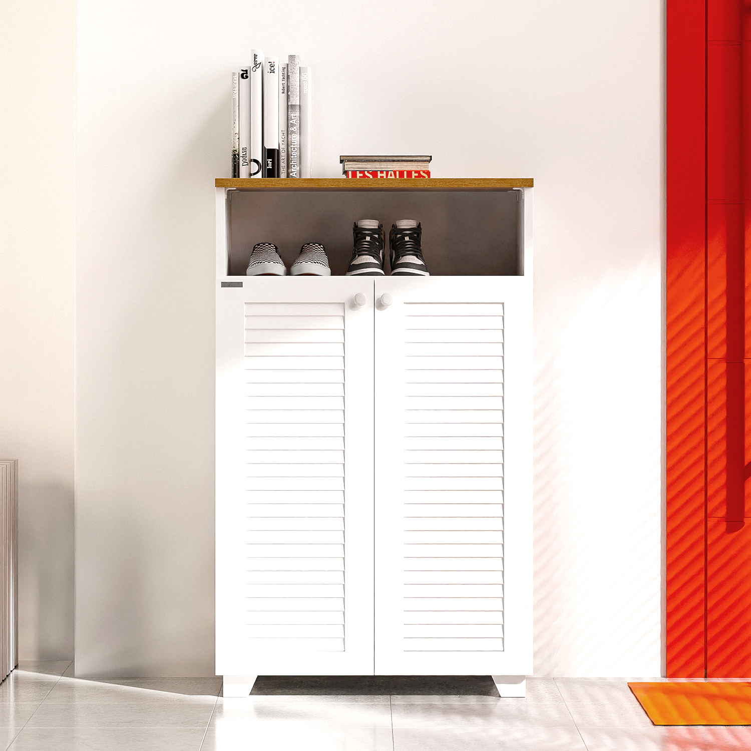 화이트 수납장 800 복도 수납장 4단 베란다장 미니 화장실 앞 수납장