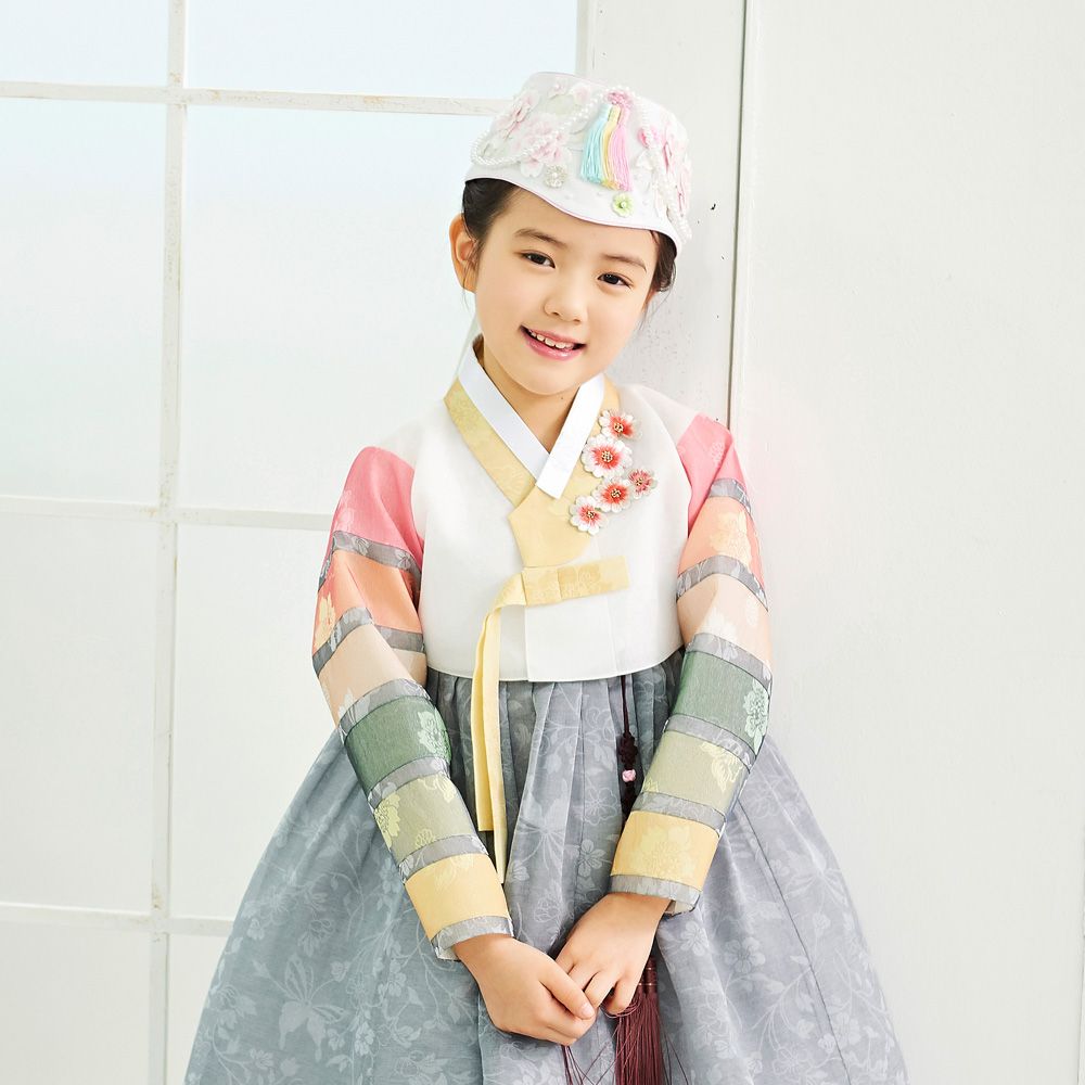 한예빔 HB6026 그레이소율 여아한복 아동한복 : 한예빔