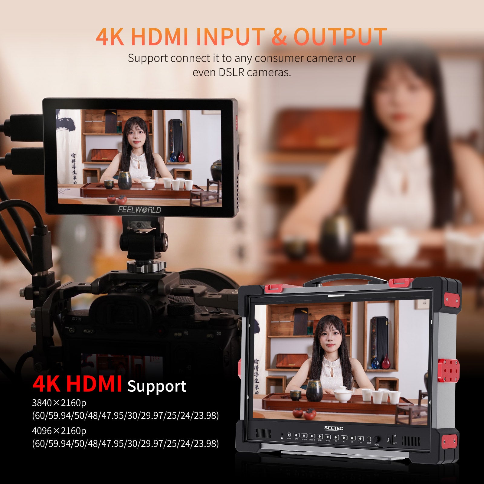 필월드 P6X 5.5인치 알루미늄 카메라 필드 모니터 1000nit 터치스크린 이미지 8