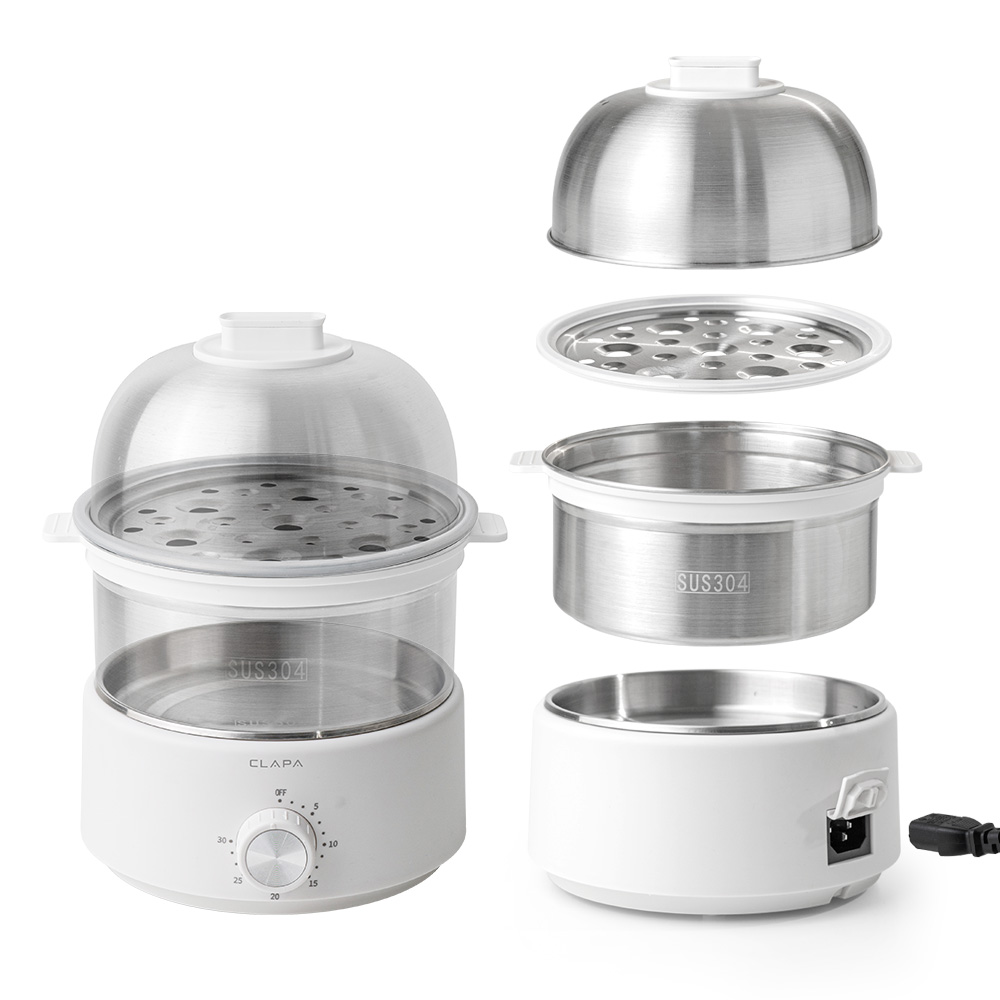 [26년형] 클래파 계란찜기 올스텐 완벽세척 2단 계란삶는 기계 호빵 고구마 완숙 에그쿠커