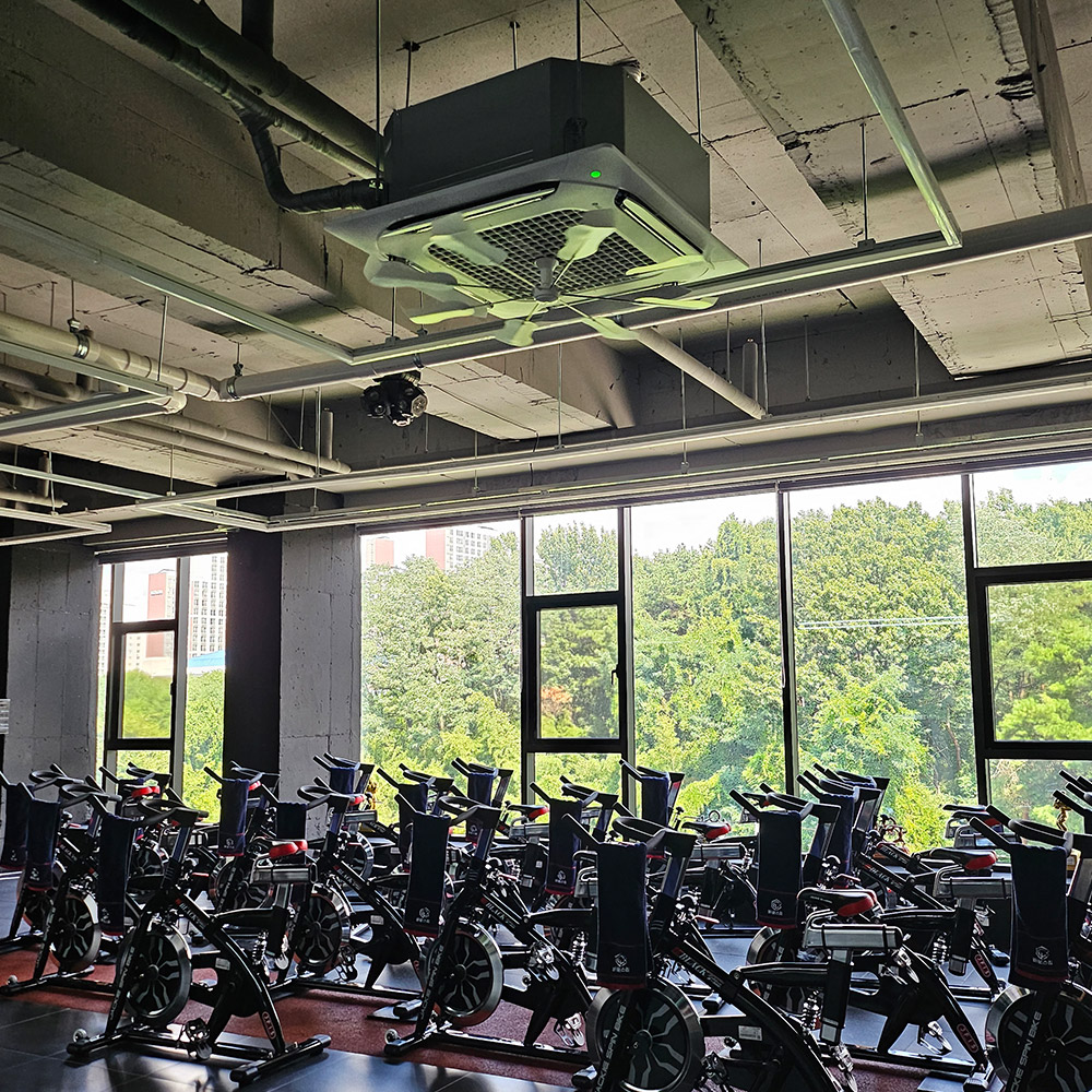 대한민국 제조 올트팬프로 화이트 천장형 에어컨 바람막이 시스템 에어컨 바람개비 날개 실링팬 이미지 3
