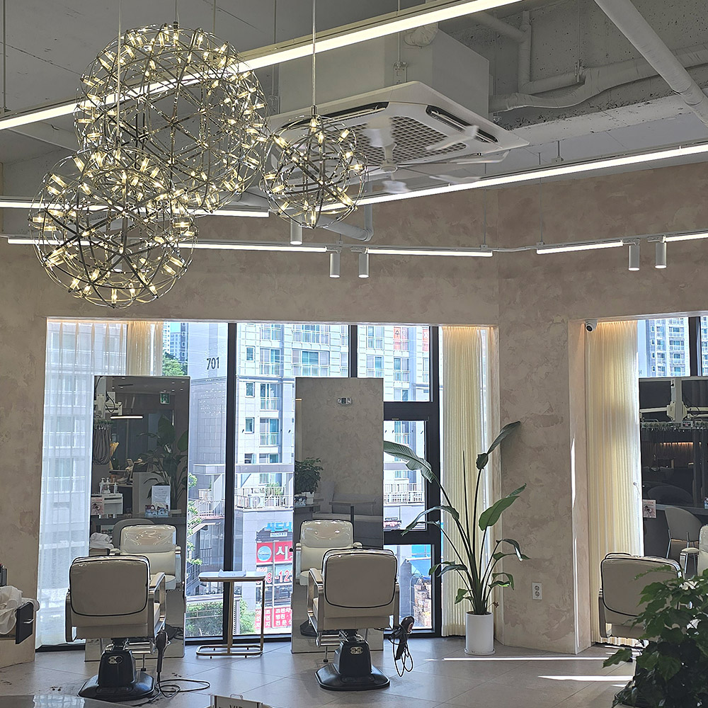 대한민국 제조 올트팬 화이트 천장형 에어컨 바람막이 시스템 에어컨 바람개비 날개 실링팬 가림막