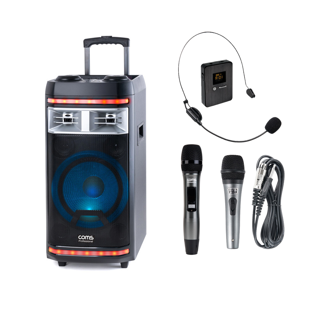 대형 블루투스스피커 버스킹 스피커마이크 세트 CR400PB S6 (본품+유선1+무선1+헤드셋1) - 메인 이미지