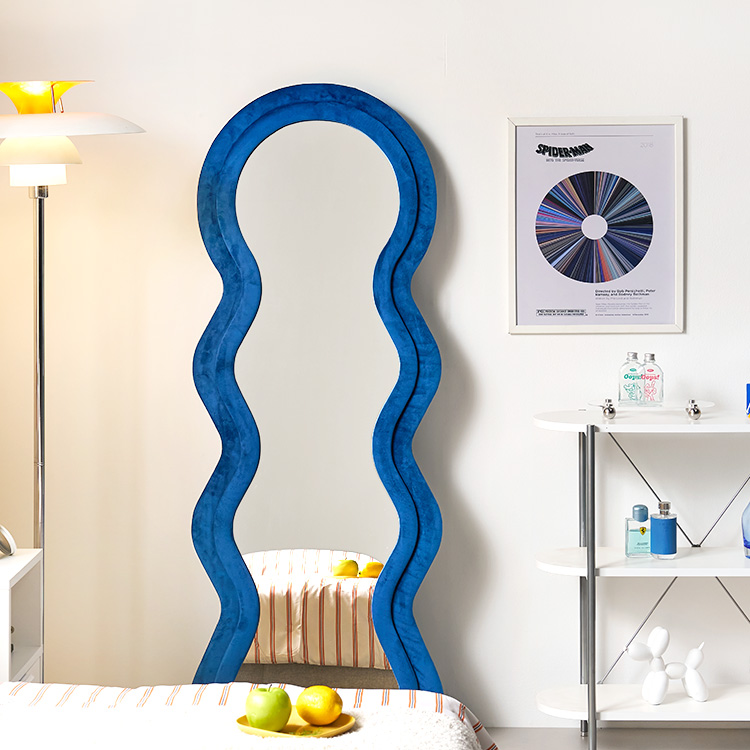 e스마트 인테리어 스탠드거울 현관 물결 웨이브 와이드 전신거울 대형