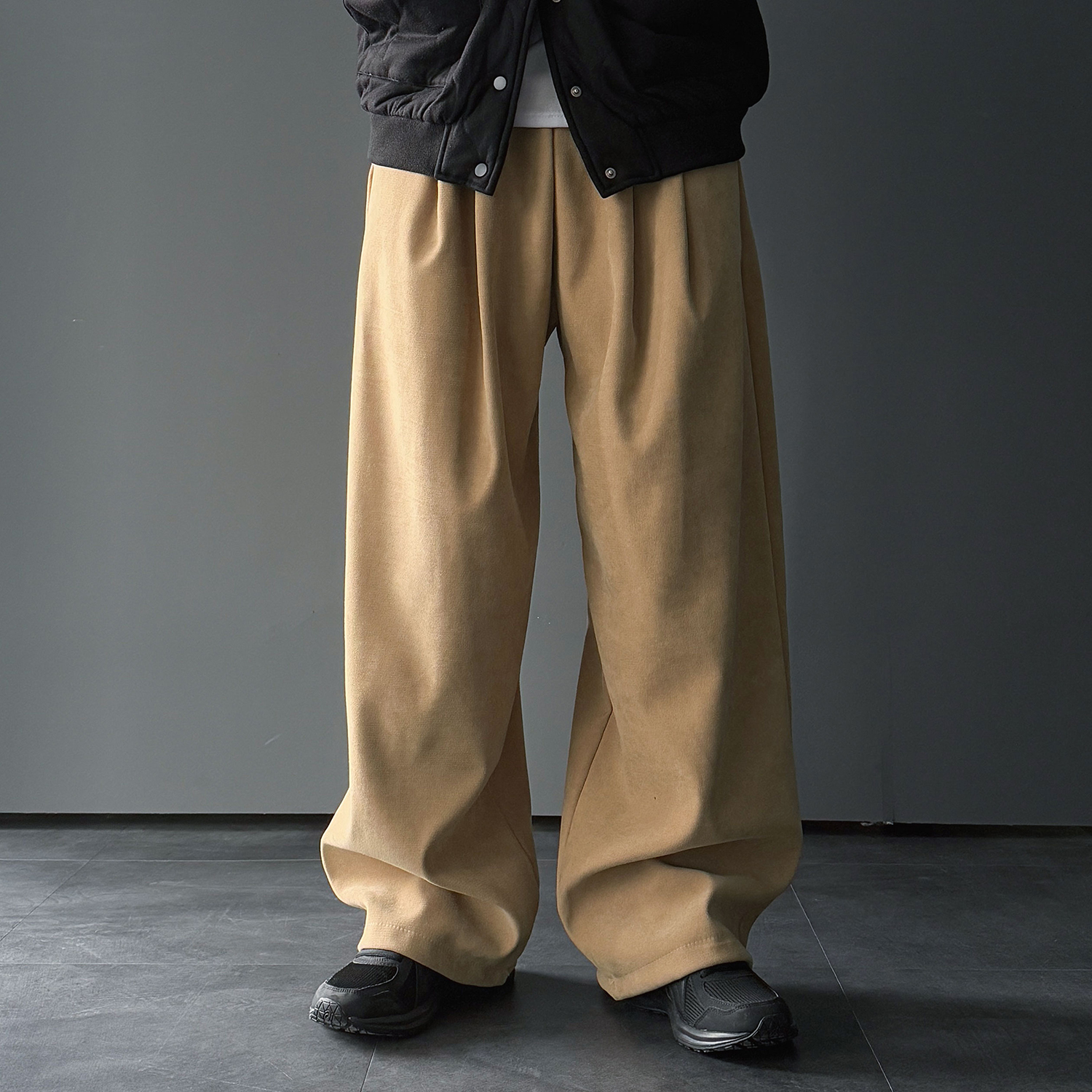 벌룬팬츠 남자와이드팬츠 통큰바지 기모바지 - 상세 이미지 5