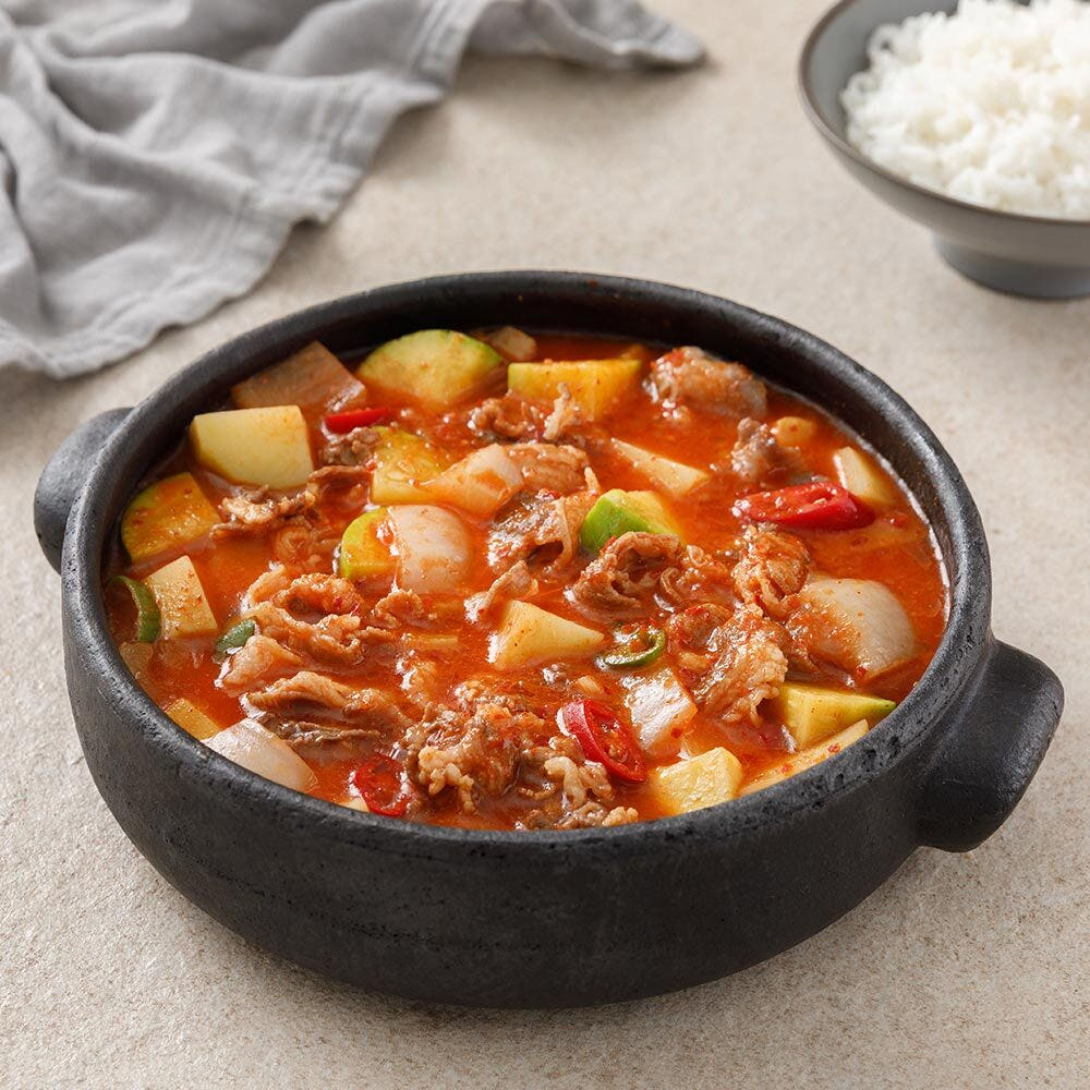 [푸딩팩토리] 우삼겹 고추장찌개 410g x 2개 가정식 국물요리 한끼요리 간편조리 이미지 6