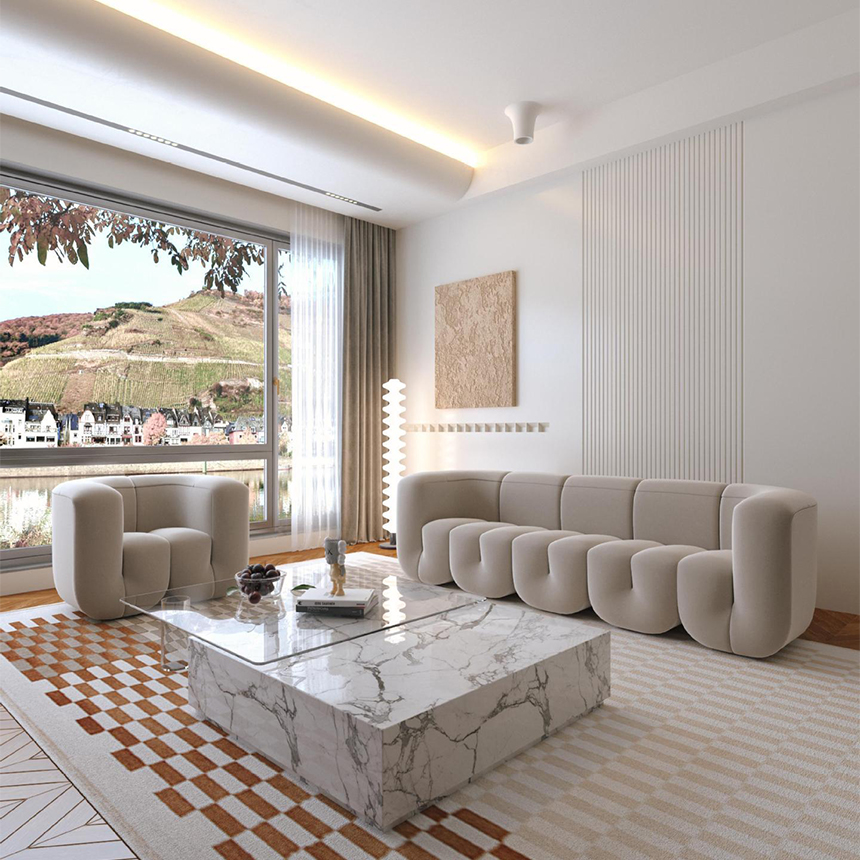 DS-707 빈티지 가죽 모듈 소파 DS-70 SOFA 3인