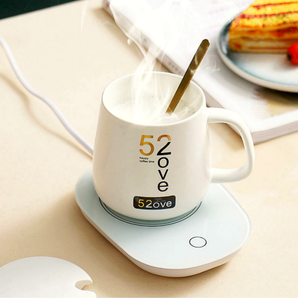 따뜻한 55도 유지 머그 컵 워머 인덕션 연말 결혼 집들이 선물로 좋은 보온 머그컵