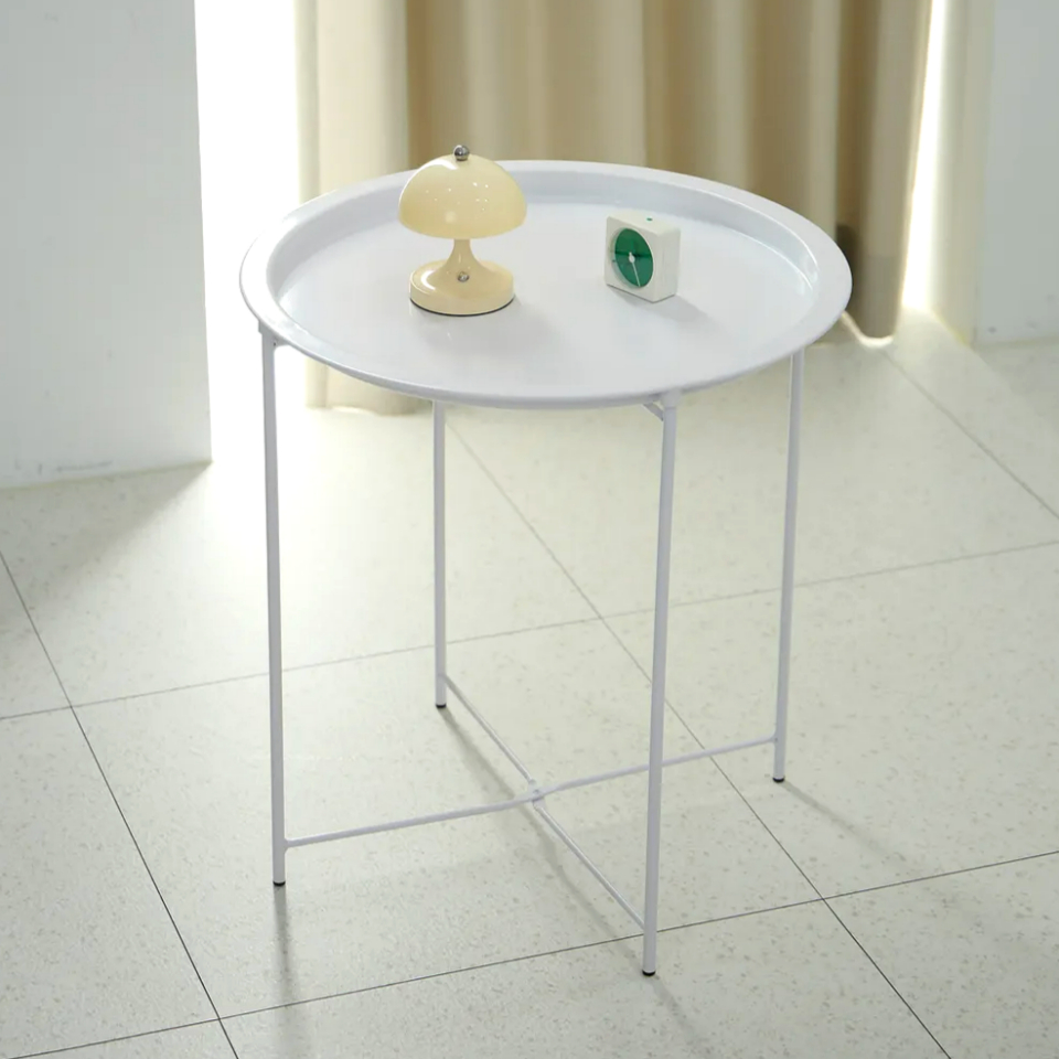 접이식 원형 테이블 좁은 공간 틈새 보관 미니멀 사이즈 1인용 테이블