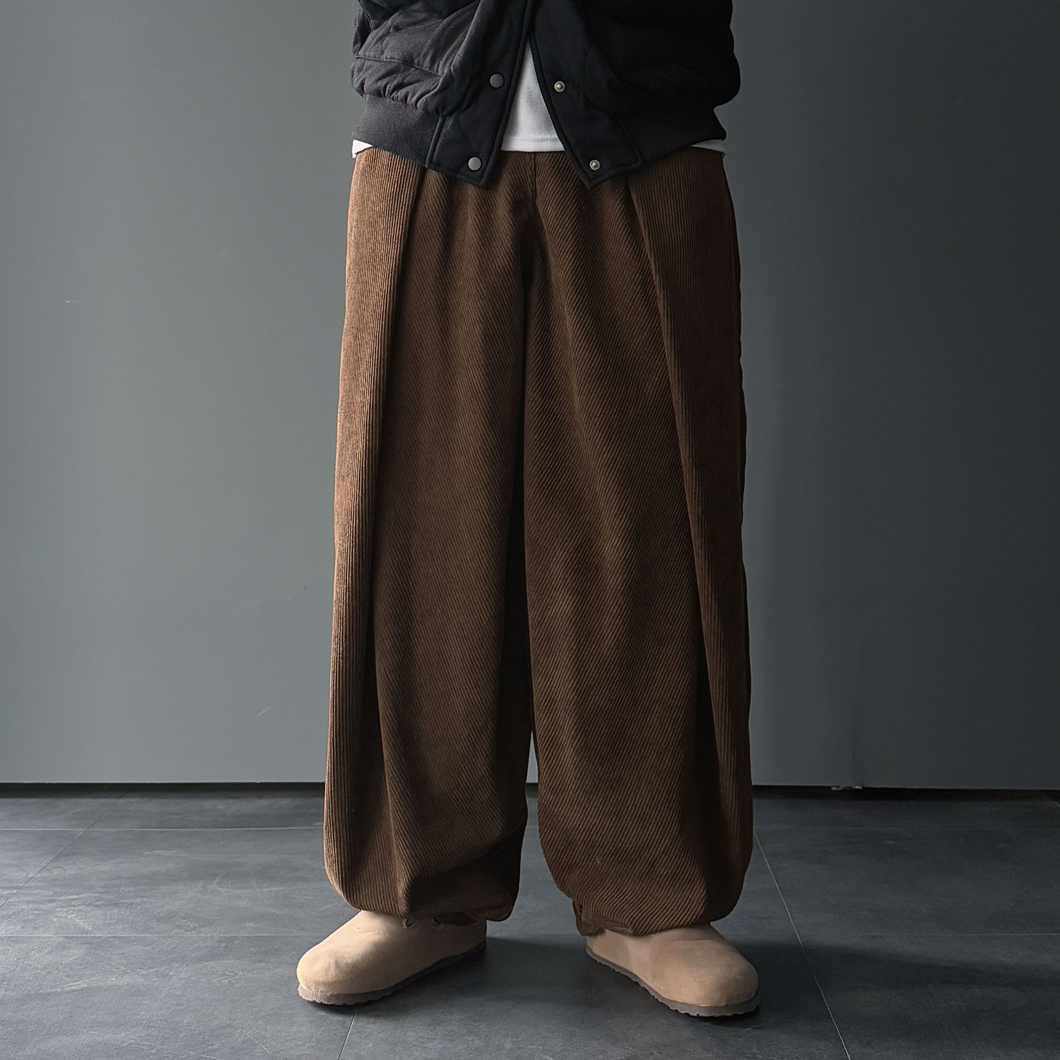 벌룬팬츠 남자코듀로이팬츠 와이드팬츠 골덴바지 - 상세 이미지 5