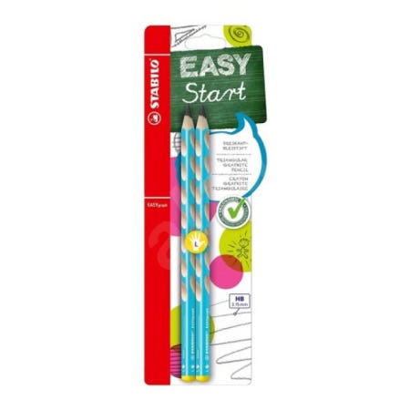 [스타빌로] 이지그래프 연필 L(왼손용) 2본입 블루 B-49825-5 / 3.15mm HB 139671