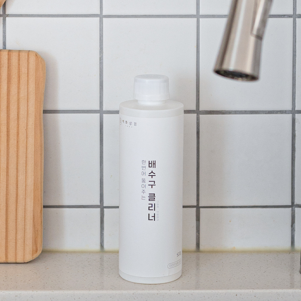 백화상점 고농축 배수구 클리너 싱크대 하수구 배수관 청소 오물분해제 500g, 1개