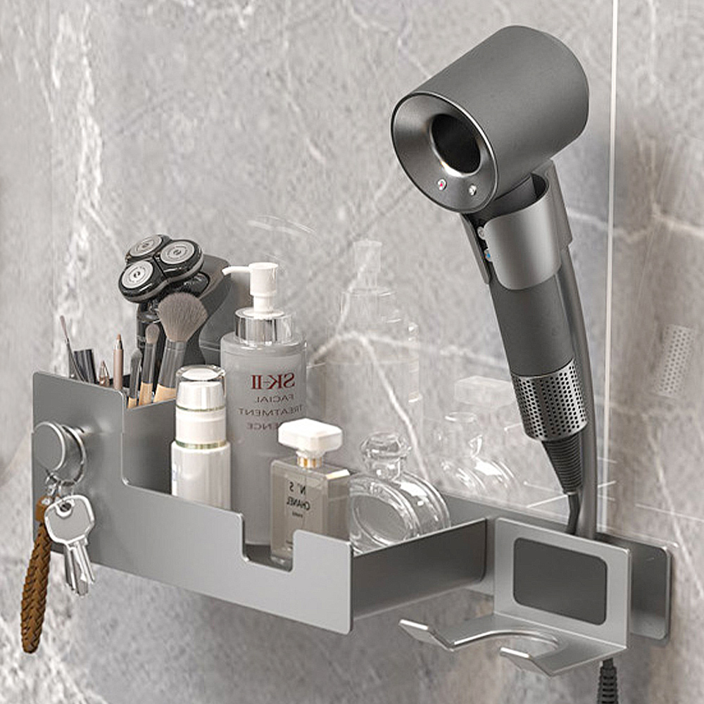 핸즈프리 거치형 드라이기거치대 수납형 무타공 드라이기걸이 드라이거치대 제품 이미지