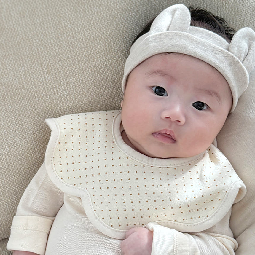 바니블라썸 공식몰 바니블라썸 턱받이 아기 빕 신생아 유아 이유식턱받이 침받이 사계절롤링 미니도트
